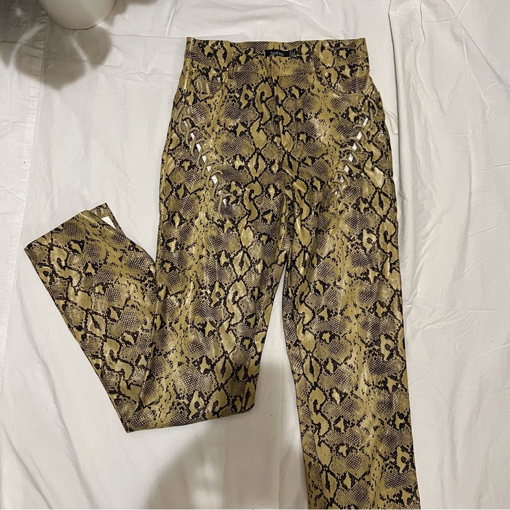 Snake print pants